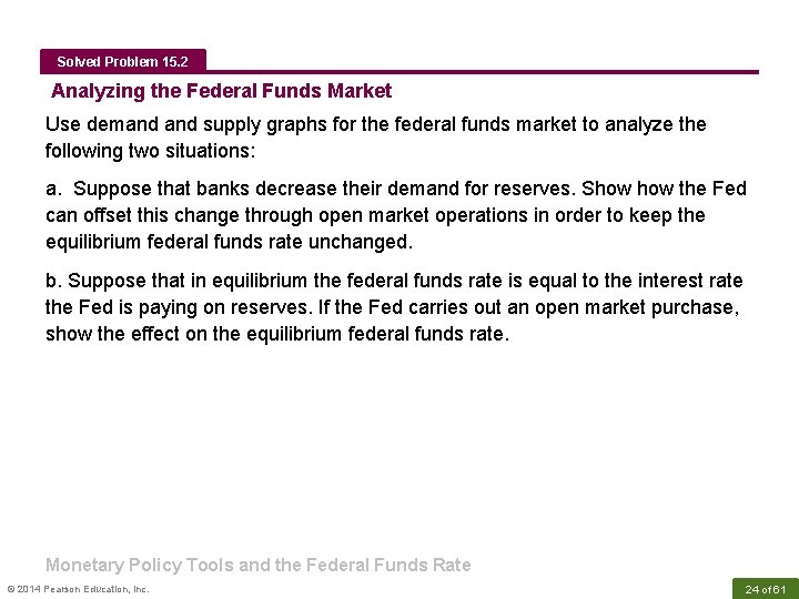 Solved Problem 15. 2 Analyzing the Federal Funds Market Use demand supply graphs for