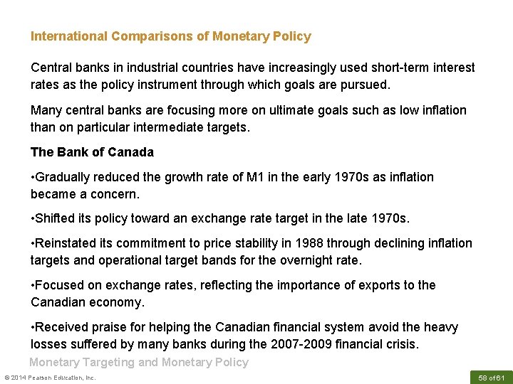 International Comparisons of Monetary Policy Central banks in industrial countries have increasingly used short-term