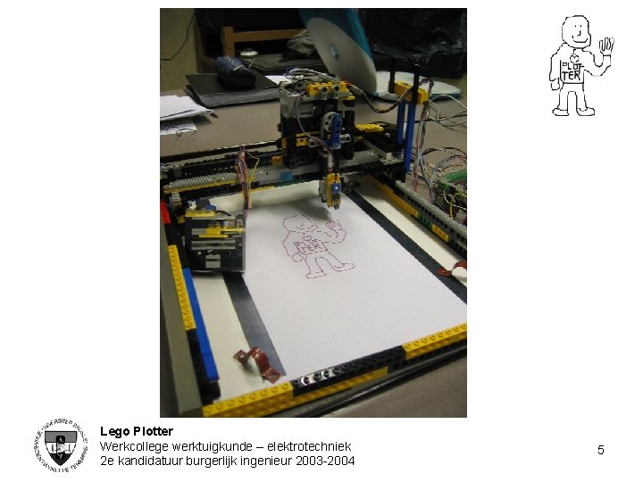 Lego Plotter Werkcollege werktuigkunde – elektrotechniek 2 e kandidatuur burgerlijk ingenieur 2003 -2004 5