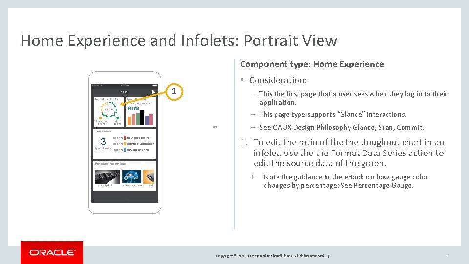 Home Experience and Infolets: Portrait View Component type: Home Experience 1 Home Actual vs.