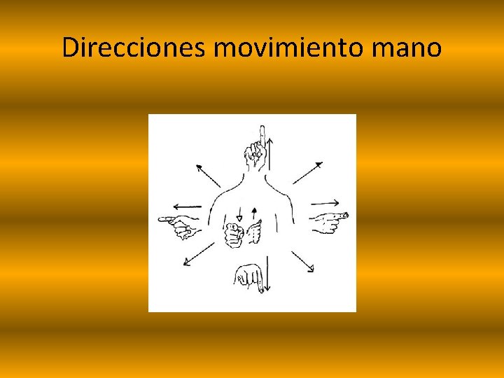 Direcciones movimiento mano 