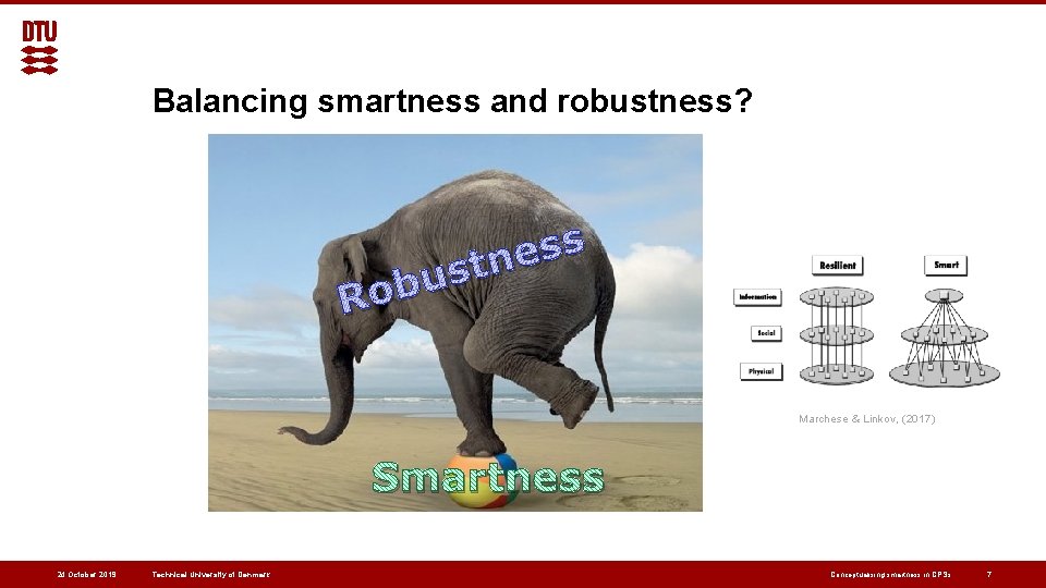 Balancing smartness and robustness? s s e stn u b o R Marchese &