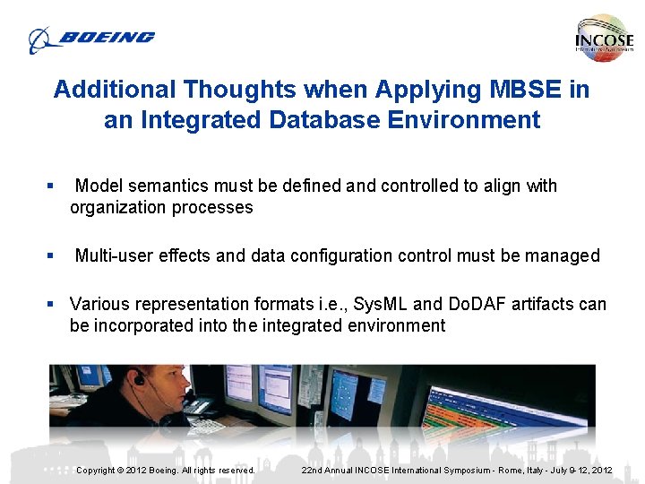 Additional Thoughts when Applying MBSE in an Integrated Database Environment § Model semantics must
