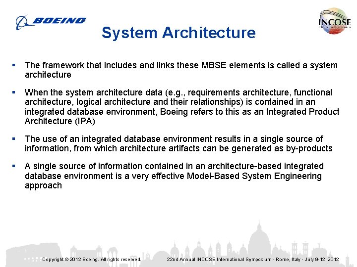 ModelBased Systems Engineering in an Integrated Environment Christi