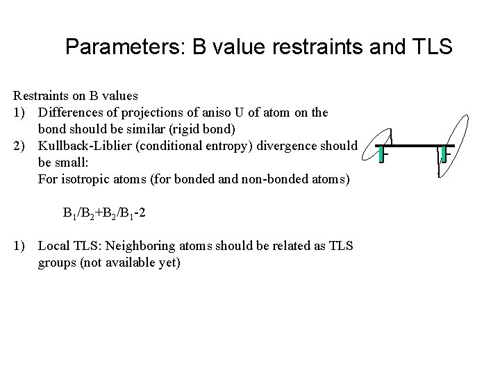 Parameters: B value restraints and TLS Restraints on B values 1) Differences of projections