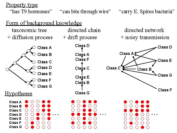 Property type “has T 9 hormones” “can bite through wire” “carry E. Spirus bacteria”