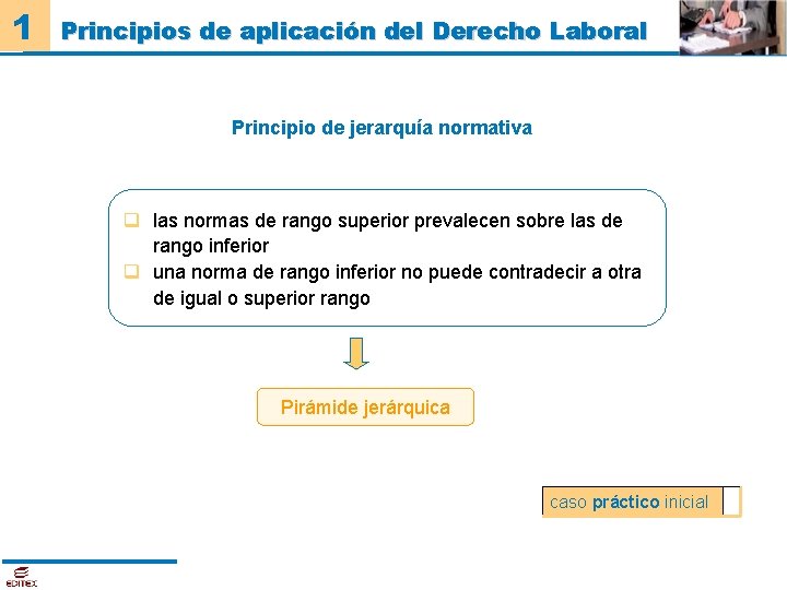 1 Principios de aplicación del Derecho Laboral Principio de jerarquía normativa q las normas