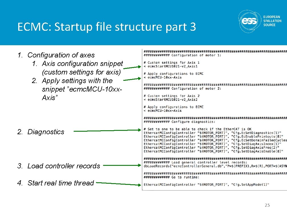 ECMC: Startup file structure part 3 1. Configuration of axes 1. Axis configuration snippet