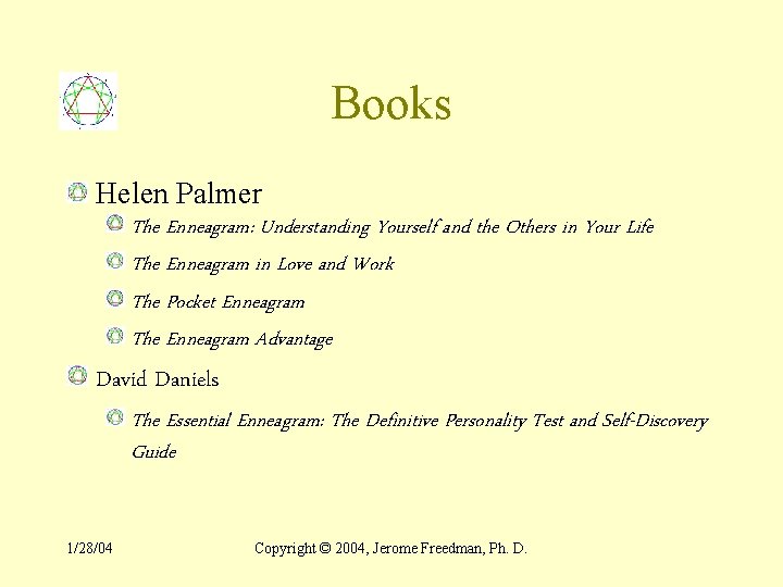 Books Helen Palmer The Enneagram: Understanding Yourself and the Others in Your Life The