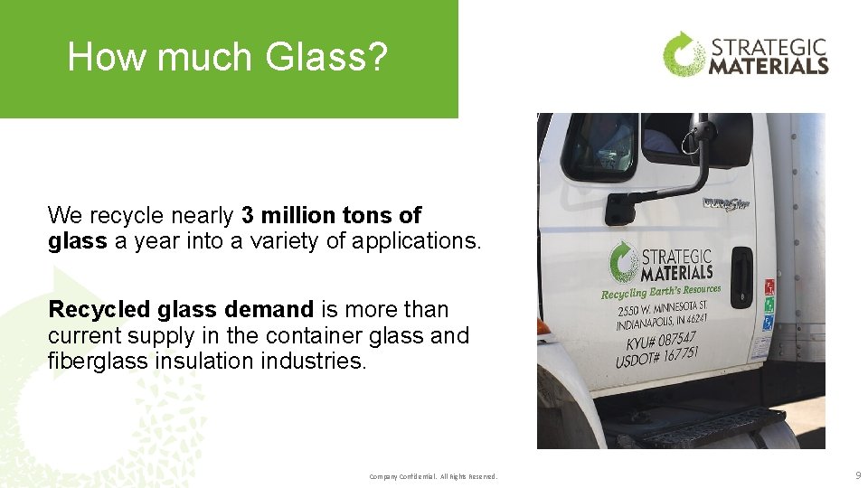 How much Glass? We recycle nearly 3 million tons of glass a year into