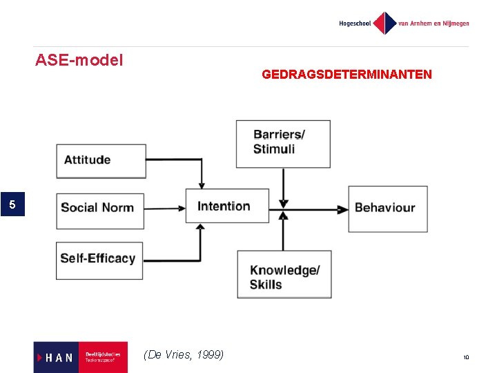 ASE-model GEDRAGSDETERMINANTEN 5 (De Vries, 1999) 10 