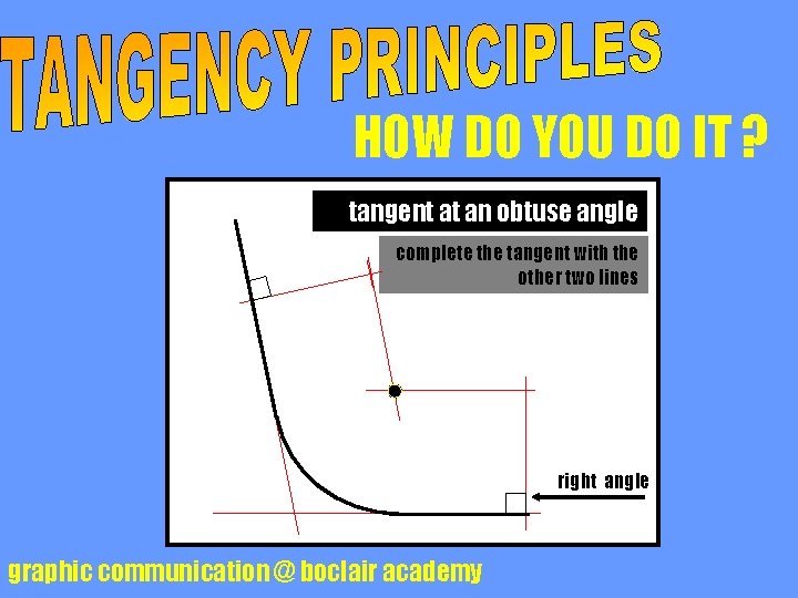 HOW DO YOU DO IT ? tangent at an obtuse angle draw complete set