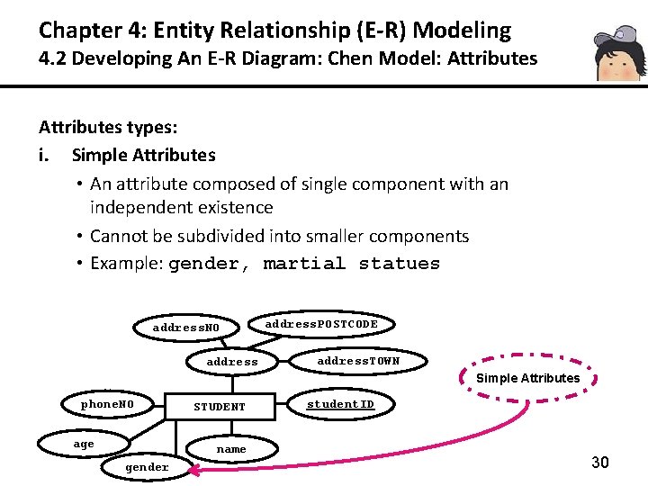 Chapter 4: Entity Relationship (E-R) Modeling 4. 2 Developing An E-R Diagram: Chen Model: