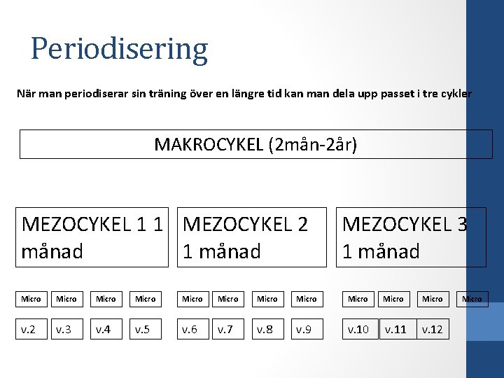 Periodisering När man periodiserar sin träning över en längre tid kan man dela upp