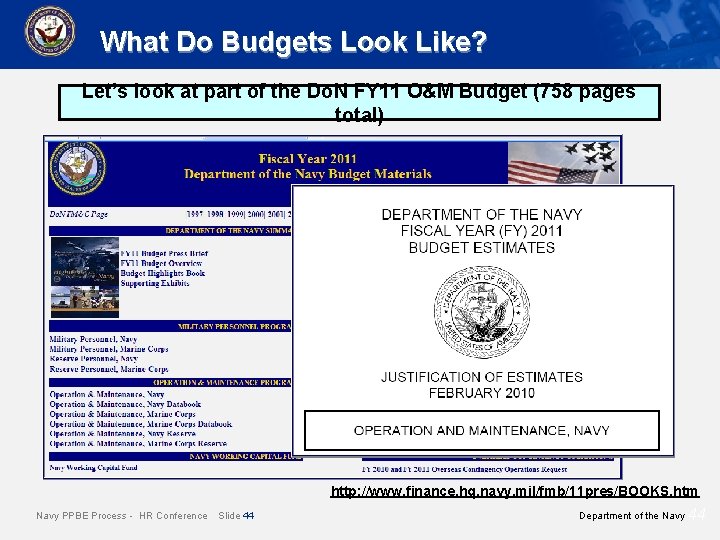 What Do Budgets Look Like? Let’s look at part of the Do. N FY