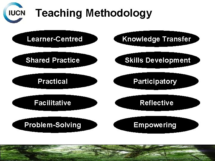 Teaching Methodology Learner-Centred Shared Practice Knowledge Transfer Skills Development Practical Participatory Facilitative Reflective Problem-Solving