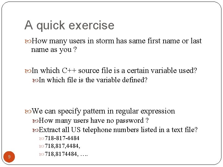 A quick exercise How many users in storm has same first name or last
