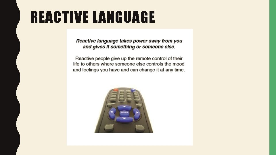 REACTIVE LANGUAGE REACTIVE LANGUAGE