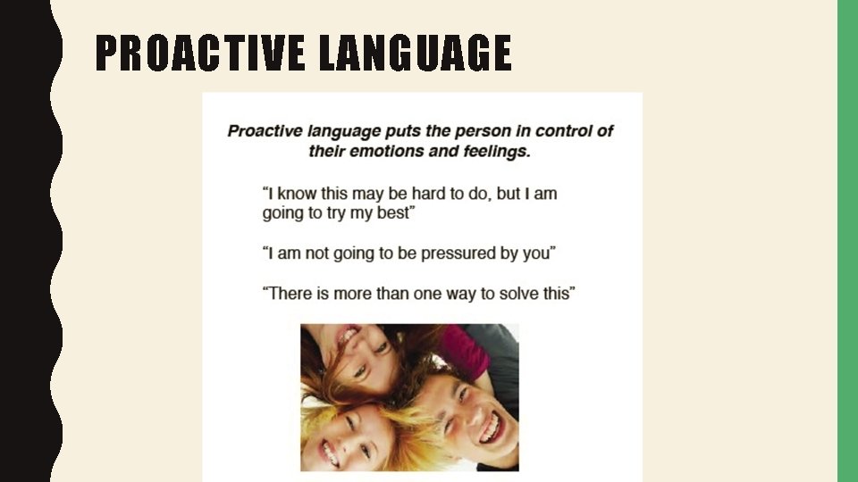 PROACTIVE LANGUAGE 