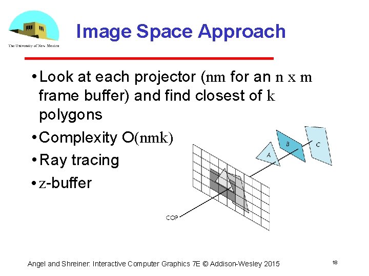 Image Space Approach • Look at each projector (nm for an n x m