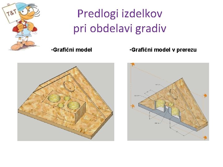 Predlogi izdelkov pri obdelavi gradiv • Grafični model 11/1/2020 • Grafični model v prerezu