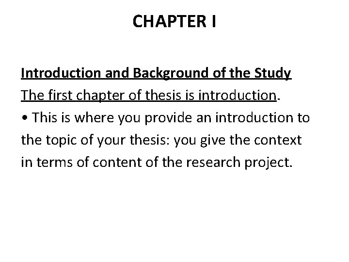 CHAPTER I Introduction and Background of the Study The first chapter of thesis is