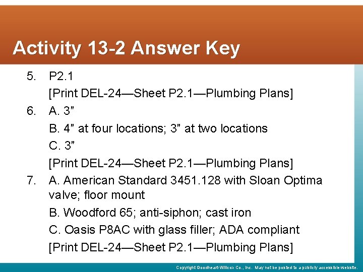 Activity 13 -2 Answer Key 5. 6. 7. P 2. 1 [Print DEL-24—Sheet P