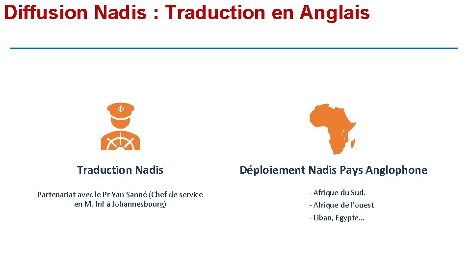 Diffusion Nadis : Traduction en Anglais Traduction Nadis Partenariat avec le Pr Yan Sanné