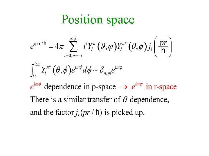 Position space 