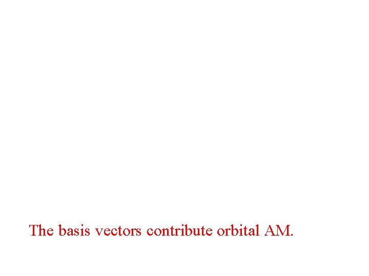 The basis vectors contribute orbital AM. 