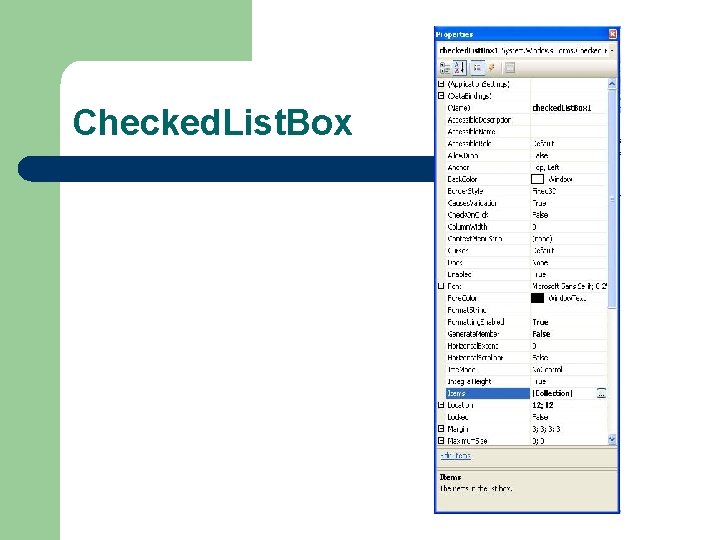 Checked. List. Box 