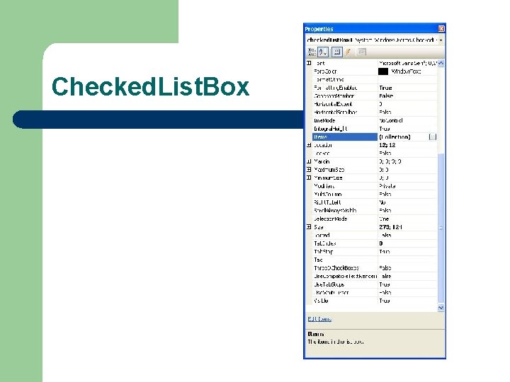 Checked. List. Box 