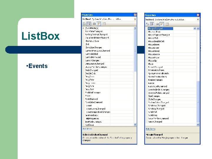 List. Box • Events 