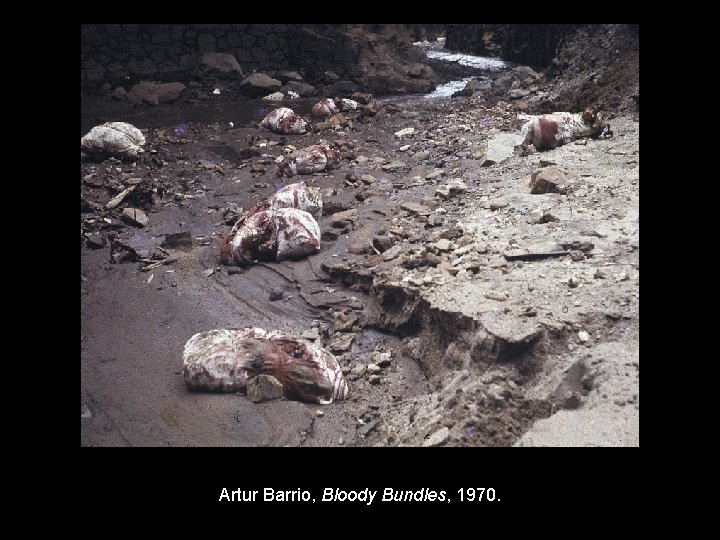 Artur Barrio, Bloody Bundles, 1970. 