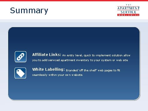 Summary Affiliate Links: An entry level, quick to implement solution allow you to add