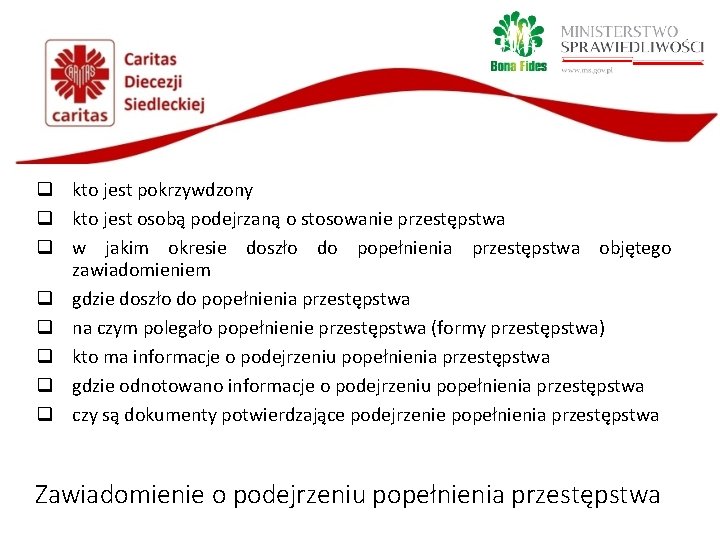 q kto jest pokrzywdzony q kto jest osobą podejrzaną o stosowanie przestępstwa q w