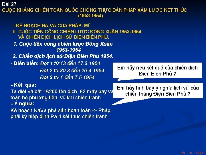 Bài 27 CUỘC KHÁNG CHIẾN TOÀN QUỐC CHỐNG THỰC D N PHÁP X M