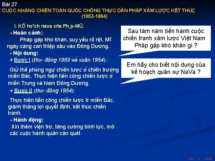 Bài 27 CUỘC KHÁNG CHIẾN TOÀN QUỐC CHỐNG THỰC D N PHÁP X M