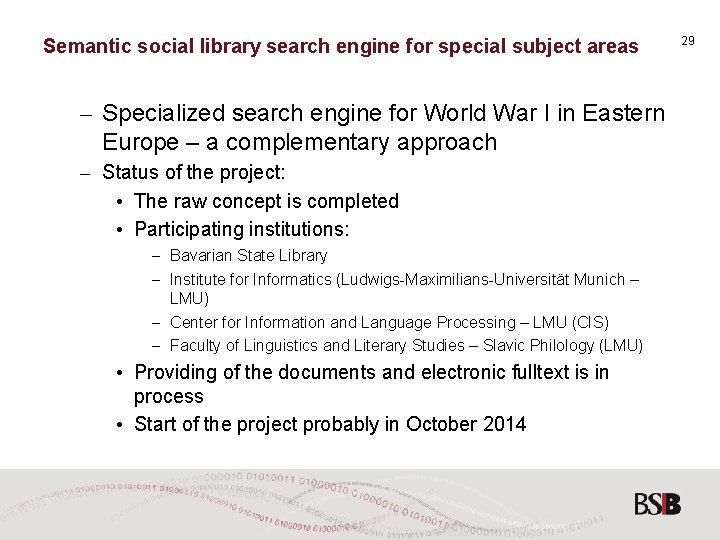 Semantic social library search engine for special subject areas – Specialized search engine for