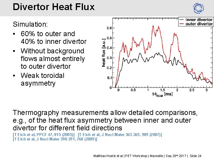 Divertor Heat Flux Simulation: • 60% to outer and 40% to inner divertor •