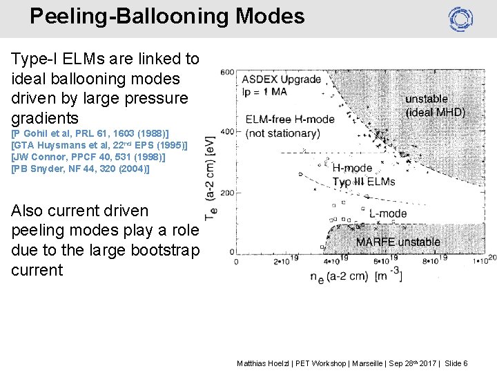 Peeling-Ballooning Modes Type-I ELMs are linked to ideal ballooning modes driven by large pressure