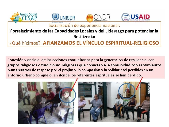 Socialización de experiencia nacional: Fortalecimiento de las Capacidades Locales y del Liderazgo para potenciar