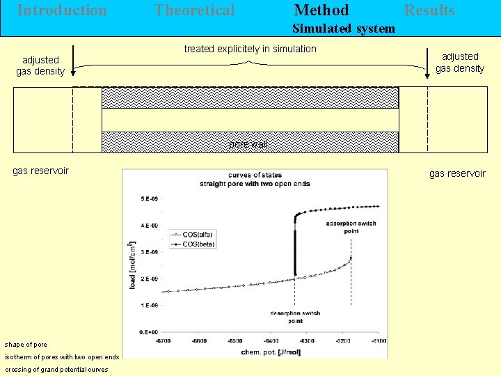 Introduction Theoretical Method Results Simulated system adjusted gas density treated explicitely in simulation adjusted