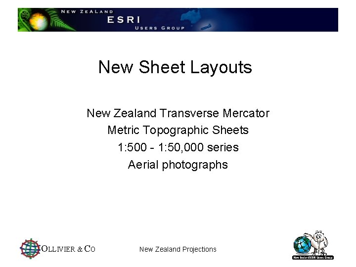 New Sheet Layouts New Zealand Transverse Mercator Metric Topographic Sheets 1: 500 - 1: