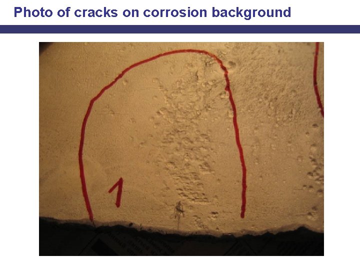 Photo of cracks on corrosion background 