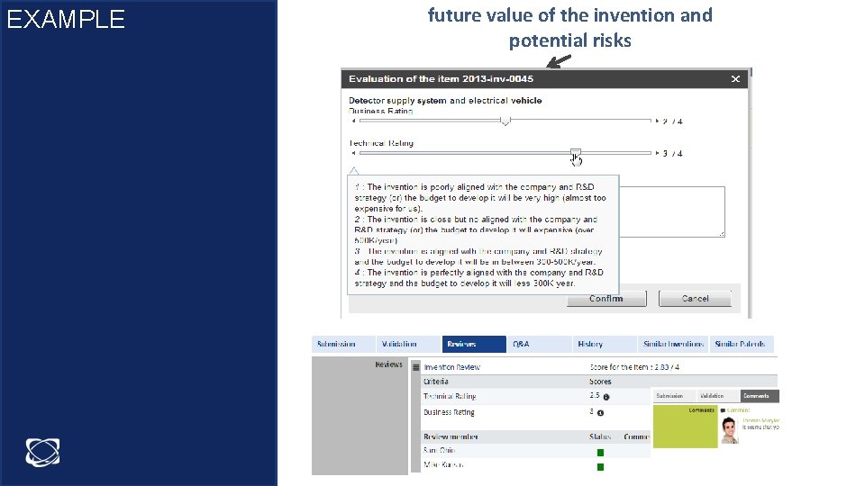 EXAMPLE future value of the invention and potential risks 