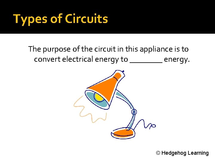 Types of Circuits The purpose of the circuit in this appliance is to convert