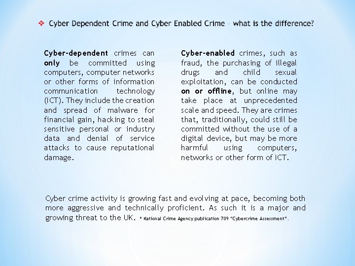 Cyber-dependent crimes can only be committed using computers, computer networks or other forms of