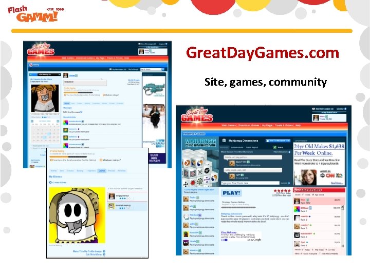 Great. Day. Games. com Site, games, community 