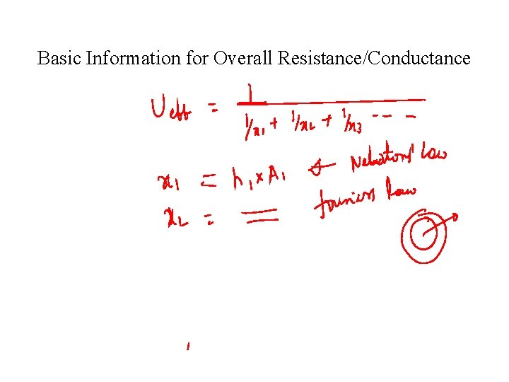 Basic Information for Overall Resistance/Conductance 